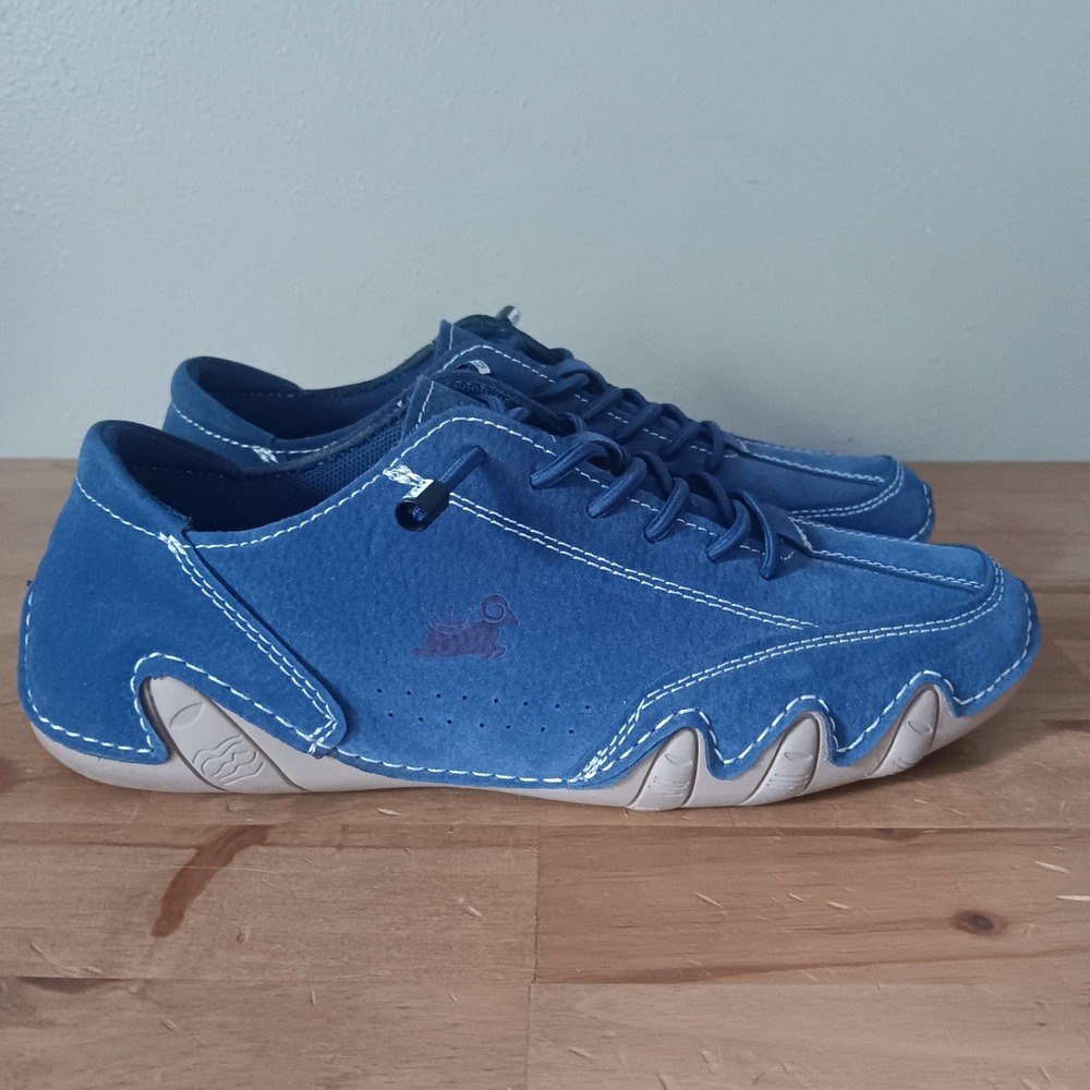 LDeck AUS Driving Shoes Womens EU 36 Blue Suede Bungee Lace Loafers - Picture 3 of 8